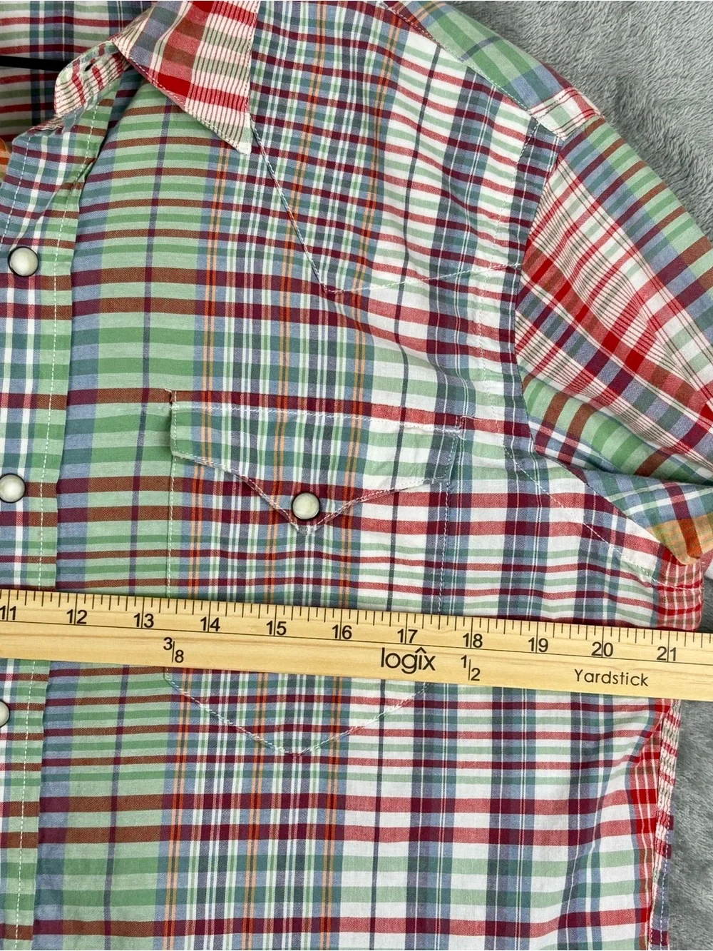 Polo Ralph Lauren Vintage‎ Classic Western Shirt Plaid Pearl Snap Mens Medium